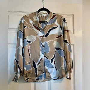 Chenault multi pattern color blouse. Size Small